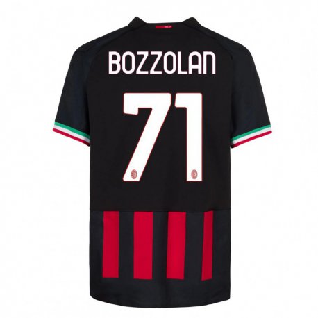Kandiny Miesten Andrea Bozzolan #71 Musta Punainen Kotipaita 2022/23 Lyhythihainen Paita T-paita