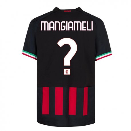 Kandiny Miesten Federico Mangiameli #0 Musta Punainen Kotipaita 2022/23 Lyhythihainen Paita T-paita