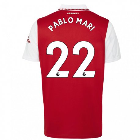 Kandiny Miesten Pablo Mari #22 Punainen Valkoinen Kotipaita 2022/23 Lyhythihainen Paita T-paita