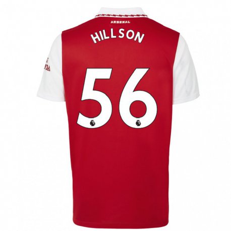 Kandiny Miesten James Hillson #56 Punainen Valkoinen Kotipaita 2022/23 Lyhythihainen Paita T-paita