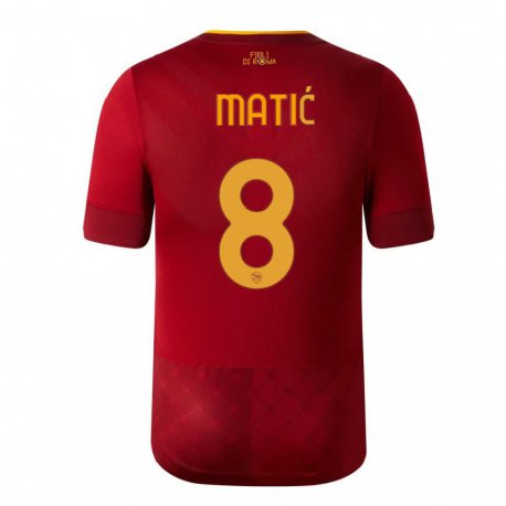 Kandiny Miesten Nemanja Matic #8 Ruskea Punainen Kotipaita 2022/23 Lyhythihainen Paita T-paita