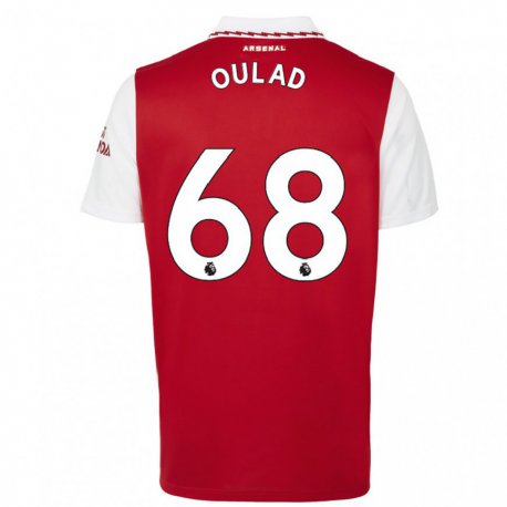 Kandiny Miesten Salah-Eddine Oulad M'hand #68 Punainen Valkoinen Kotipaita 2022/23 Lyhythihainen Paita T-paita
