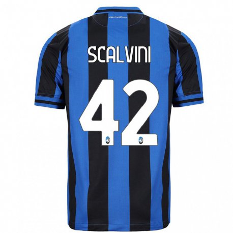 Kandiny Miesten Giorgio Scalvini #42 Sininen Musta Kotipaita 2022/23 Lyhythihainen Paita T-paita