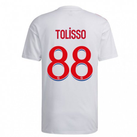 Kandiny Miesten Corentin Tolisso #88 Valkoinen Sininen Punainen Kotipaita 2022/23 Lyhythihainen Paita T-paita