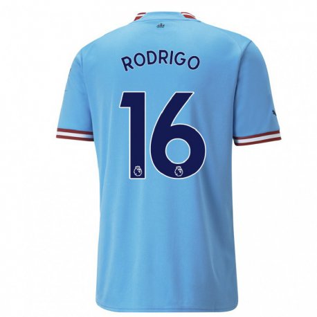 Kandiny Miesten Rodrigo Hernandez #16 Sininen Punainen Kotipaita 2022/23 Lyhythihainen Paita T-paita