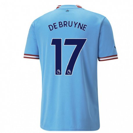 Kandiny Miesten Kevin De Bruyne #17 Sininen Punainen Kotipaita 2022/23 Lyhythihainen Paita T-paita