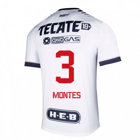 Kandiny Miesten Cesar Montes #3 Valkoinen Avaruus Kotipaita 2022/23 Lyhythihainen Paita T-paita