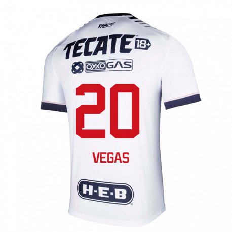 Kandiny Miesten Sebastian Vegas #20 Valkoinen Avaruus Kotipaita 2022/23 Lyhythihainen Paita T-paita