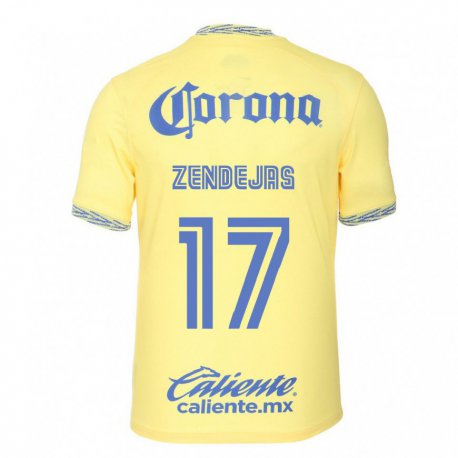 Kandiny Miesten Alejandro Zendejas #17 Sitruunankeltainen Kotipaita 2022/23 Lyhythihainen Paita T-paita