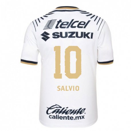 Kandiny Miesten Eduardo Salvio #10 Valkoinen Denim Kotipaita 2022/23 Lyhythihainen Paita T-paita