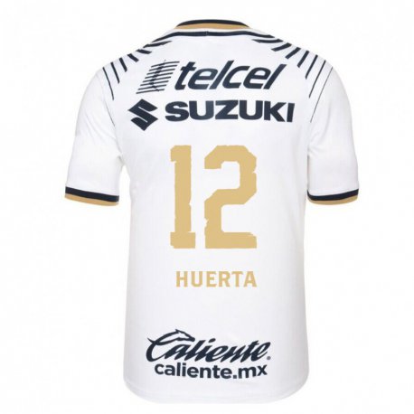 Kandiny Miesten Cesar Huerta #12 Valkoinen Denim Kotipaita 2022/23 Lyhythihainen Paita T-paita