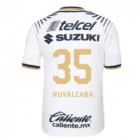 Kandiny Miesten Jorge Ruvalcaba #35 Valkoinen Denim Kotipaita 2022/23 Lyhythihainen Paita T-paita