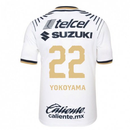 Kandiny Miesten Akemi Yokoyama #22 Valkoinen Denim Kotipaita 2022/23 Lyhythihainen Paita T-paita