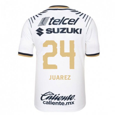 Kandiny Miesten Gabriela Juarez #24 Valkoinen Denim Kotipaita 2022/23 Lyhythihainen Paita T-paita