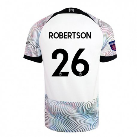 Kandiny Miesten Andrew Robertson #26 Valkoinen Värikäs Vieraspaita 2022/23 Lyhythihainen Paita T-paita
