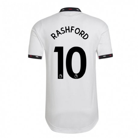 Kandiny Miesten Marcus Rashford #10 Valkoinen Vieraspaita 2022/23 Lyhythihainen Paita T-paita