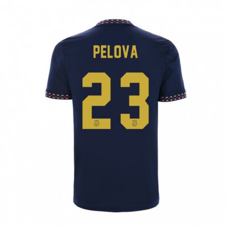 Kandiny Miesten Victoria Pelova #23 Tummansininen Vieraspaita 2022/23 Lyhythihainen Paita T-paita