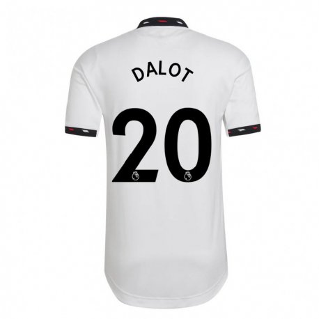 Kandiny Miesten Diogo Dalot #20 Valkoinen Vieraspaita 2022/23 Lyhythihainen Paita T-paita