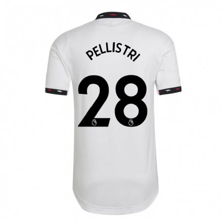 Kandiny Miesten Facundo Pellistri #28 Valkoinen Vieraspaita 2022/23 Lyhythihainen Paita T-paita