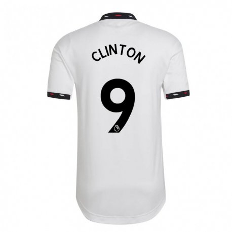 Kandiny Miesten Grace Clinton #9 Valkoinen Vieraspaita 2022/23 Lyhythihainen Paita T-paita