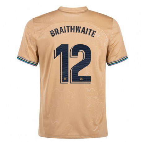 Kandiny Miesten Martin Braithwaite #12 Kulta Vieraspaita 2022/23 Lyhythihainen Paita T-paita