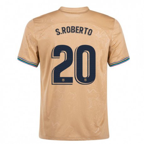 Kandiny Miesten Sergi Roberto #20 Kulta Vieraspaita 2022/23 Lyhythihainen Paita T-paita