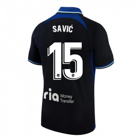 Kandiny Miesten Stefan Savic #15 Musta Valkoinen Sininen Vieraspaita 2022/23 Lyhythihainen Paita T-paita