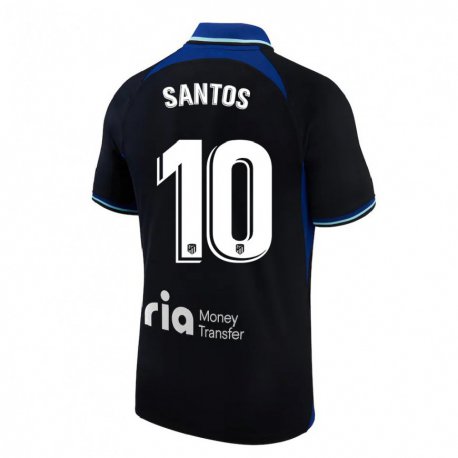 Kandiny Miesten Leicy Santos #10 Musta Valkoinen Sininen Vieraspaita 2022/23 Lyhythihainen Paita T-paita