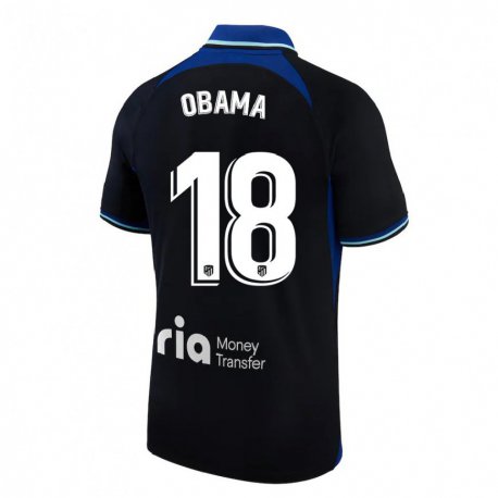 Kandiny Miesten Salomon Obama #18 Musta Valkoinen Sininen Vieraspaita 2022/23 Lyhythihainen Paita T-paita
