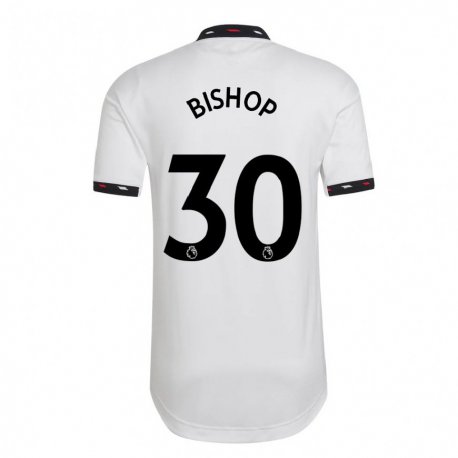 Kandiny Miesten Nathan Bishop #30 Valkoinen Vieraspaita 2022/23 Lyhythihainen Paita T-paita