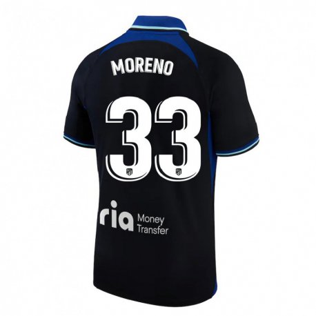 Kandiny Miesten Alberto Moreno #33 Musta Valkoinen Sininen Vieraspaita 2022/23 Lyhythihainen Paita T-paita