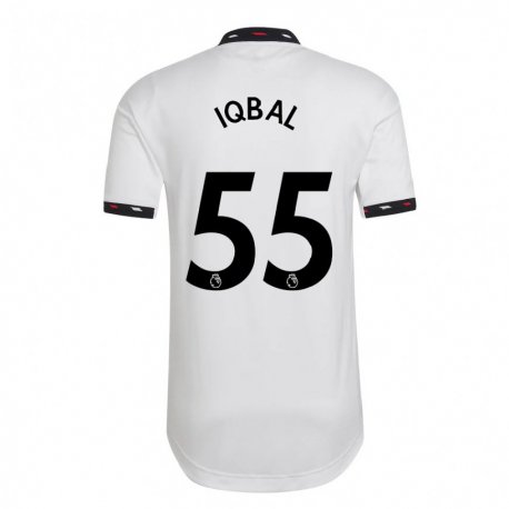 Kandiny Miesten Zidane Iqbal #55 Valkoinen Vieraspaita 2022/23 Lyhythihainen Paita T-paita