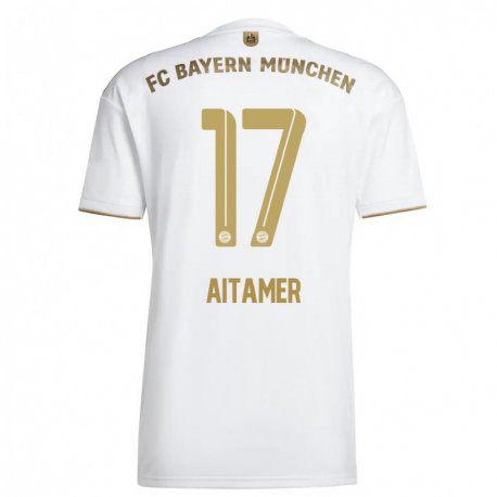 Kandiny Miesten Younes Aitamer #17 Valkoinen Kulta Vieraspaita 2022/23 Lyhythihainen Paita T-paita