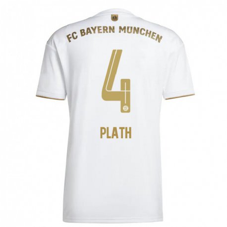 Kandiny Miesten Max Plath #4 Valkoinen Kulta Vieraspaita 2022/23 Lyhythihainen Paita T-paita