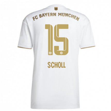 Kandiny Miesten Paul Scholl #15 Valkoinen Kulta Vieraspaita 2022/23 Lyhythihainen Paita T-paita