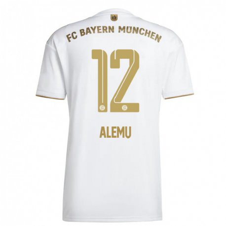 Kandiny Miesten Liul Alemu #12 Valkoinen Kulta Vieraspaita 2022/23 Lyhythihainen Paita T-paita