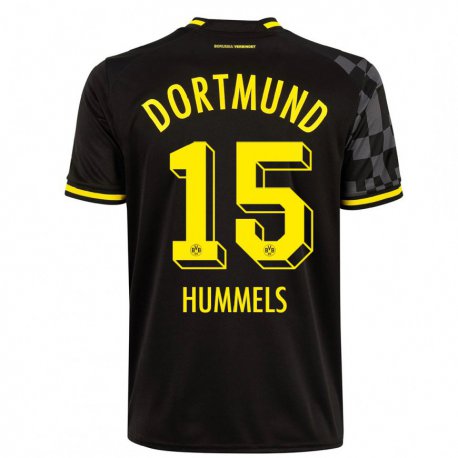 Kandiny Miesten Mats Hummels #15 Musta Vieraspaita 2022/23 Lyhythihainen Paita T-paita