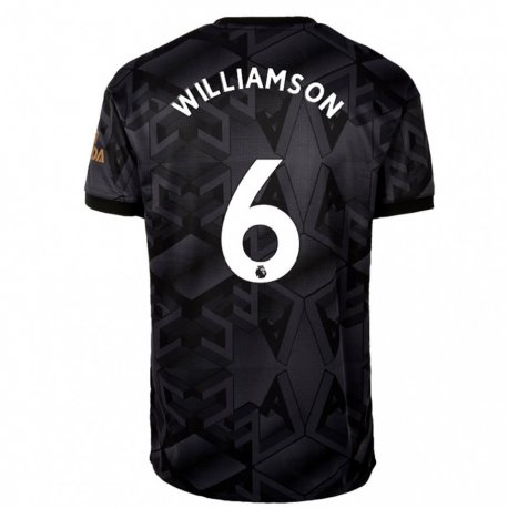 Kandiny Miesten Leah Williamson #6 Musta Harmaa Vieraspaita 2022/23 Lyhythihainen Paita T-paita