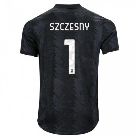 Kandiny Miesten Wojciech Szczesny #1 Tumma Musta Vieraspaita 2022/23 Lyhythihainen Paita T-paita