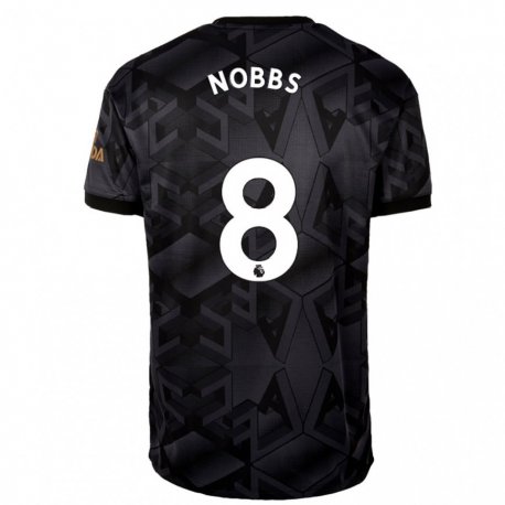 Kandiny Miesten Nobbs #8 Musta Harmaa Vieraspaita 2022/23 Lyhythihainen Paita T-paita