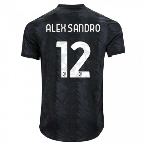 Kandiny Miesten Alex Sandro #12 Tumma Musta Vieraspaita 2022/23 Lyhythihainen Paita T-paita