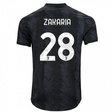 Kandiny Miesten Denis Zakaria #28 Tumma Musta Vieraspaita 2022/23 Lyhythihainen Paita T-paita