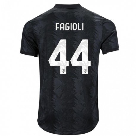 Kandiny Miesten Nicolo Fagioli #44 Tumma Musta Vieraspaita 2022/23 Lyhythihainen Paita T-paita