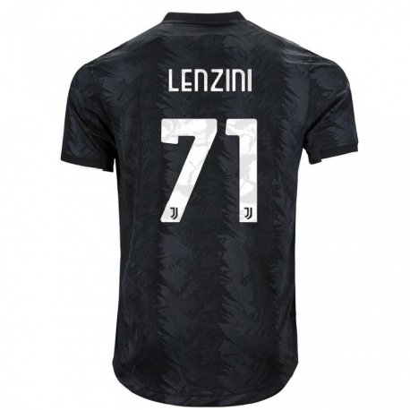 Kandiny Miesten Martina Lenzini #71 Tumma Musta Vieraspaita 2022/23 Lyhythihainen Paita T-paita