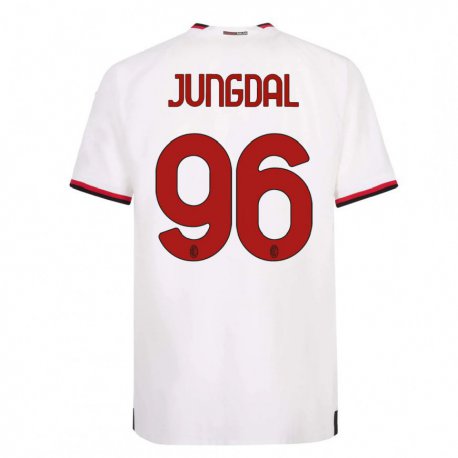 Kandiny Miesten Andreas Jungdal #96 Valkoinen Punainen Vieraspaita 2022/23 Lyhythihainen Paita T-paita