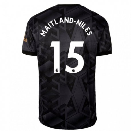 Kandiny Miesten Ainsley Maitland-niles #15 Musta Harmaa Vieraspaita 2022/23 Lyhythihainen Paita T-paita