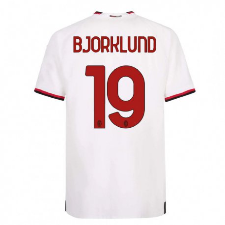 Kandiny Miesten Lukas Bjorklund #19 Valkoinen Punainen Vieraspaita 2022/23 Lyhythihainen Paita T-paita