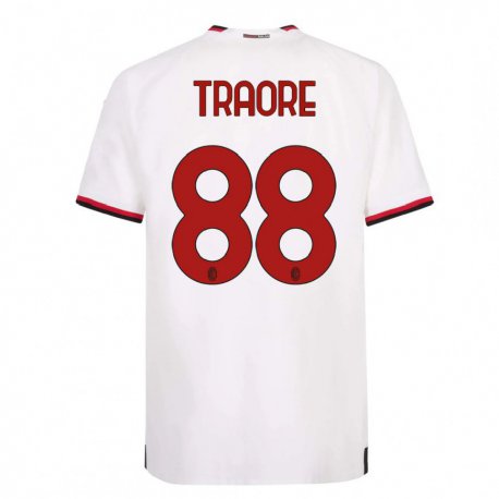 Kandiny Miesten Chaka Traore #88 Valkoinen Punainen Vieraspaita 2022/23 Lyhythihainen Paita T-paita