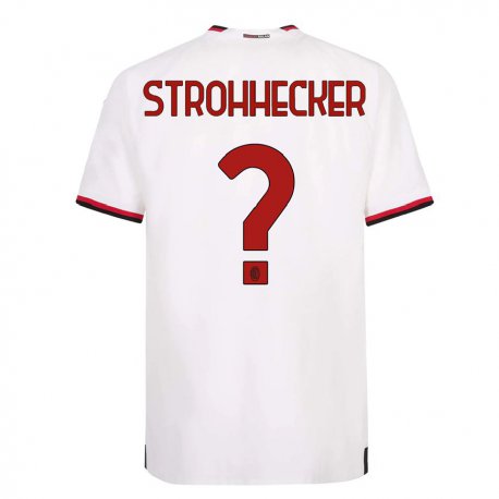 Kandiny Miesten Riccardo Strohhecker #0 Valkoinen Punainen Vieraspaita 2022/23 Lyhythihainen Paita T-paita