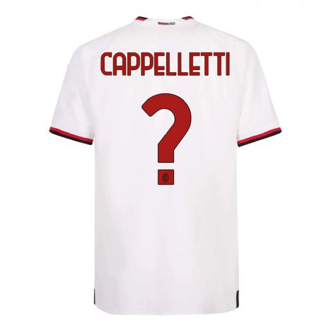 Kandiny Miesten Mattia Cappelletti #0 Valkoinen Punainen Vieraspaita 2022/23 Lyhythihainen Paita T-paita